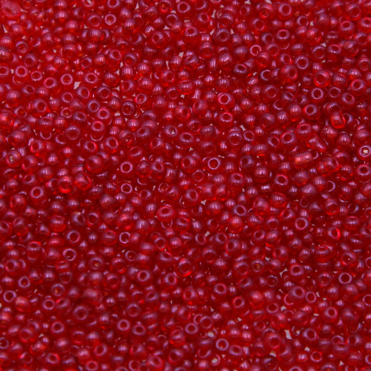 10EP244-2: Vintage French Seed Bead Transparent Red 10/0 - Image 2