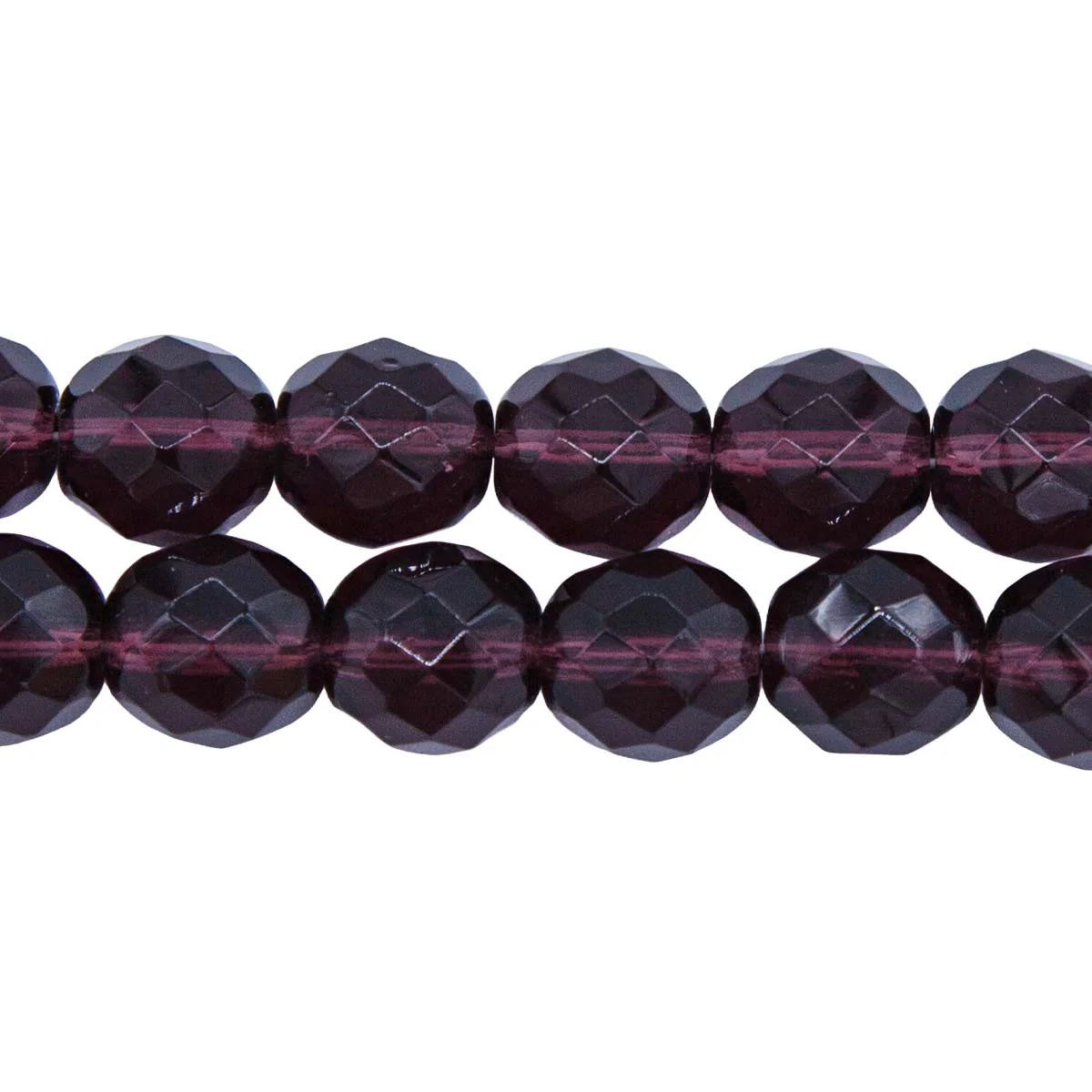 10FC298: CZ FACET RD TRANS DK Amethyst 10mm-150PC