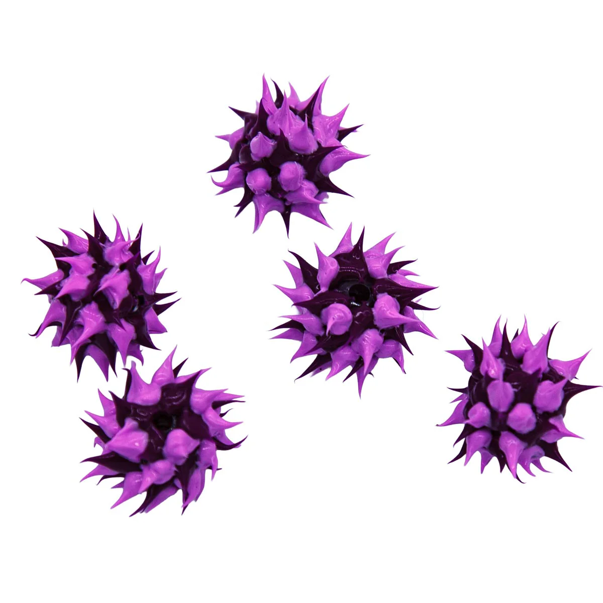 10MS198-96: Rubber Round Dark Purple w/Lt Purp 10mm - 5PPK