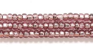 10SB496: CZ Seed Bead Silver Lined LT Amethyst 10/0 5HK