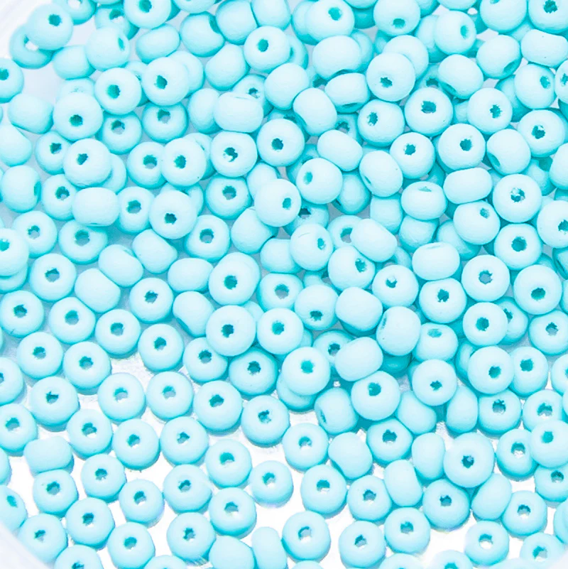 10SB981-PLMR: CZ Seed Bead Permalux Mint Matte 10/0 - 25GM