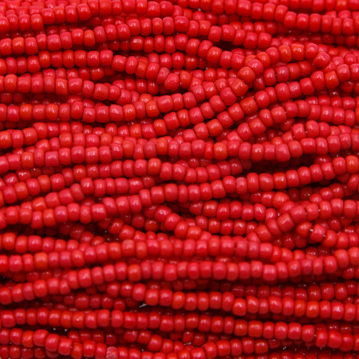 10SV100-38: Vintage Venetian Seed Bead Op Melon Red 10/0 Bundle - Image 2