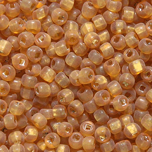 10SV253-15: Vintage Venetian Transparent Gold #15 SQ Hole Frosted 10/0 500 Grams