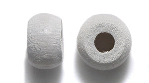 10WC113-C: CZ Wood Crow White 6x10mm 4mm Hole 500PC