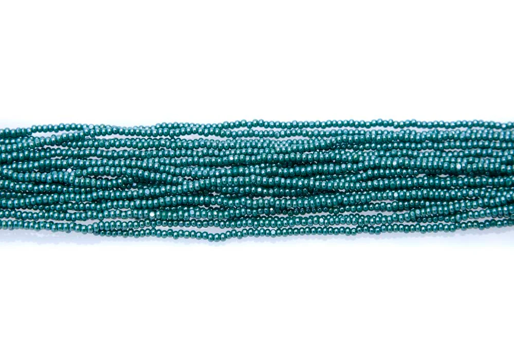 11SB386-C: CZ Seed Bead True Cut Sfinx Dark Green 11/0 - 6HK - Image 2