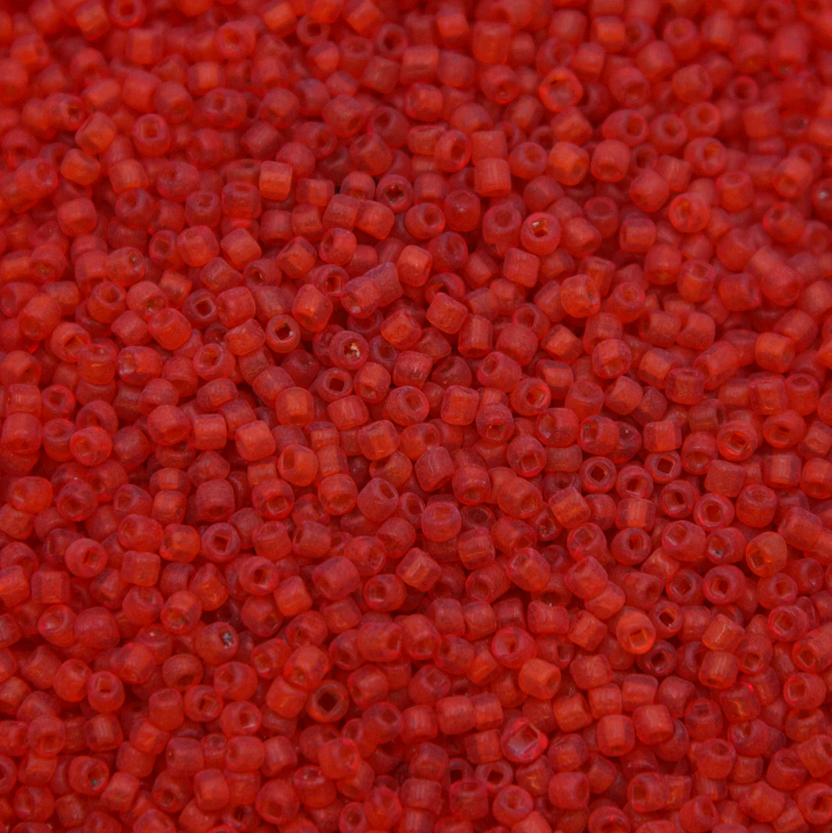 12SV236-7UR: Vin Venetian Seed Bead Trans Red Orange Unfinished SQ-HOLE 12/0-50GMs - Image 2