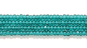 13SB287-C: CZ Seed Bead Charlotte Cut TR Emerald 13/0 18HK