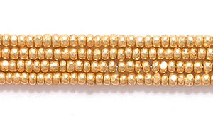 13SB854-C: CZ Seed Bead Charlotte Cut Metallic Gold 13/0 18HK