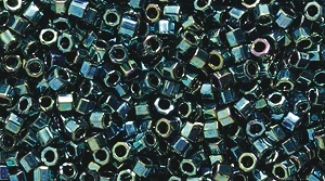 14SD586-CR: DBC0027 Delica Hex Metallic Teal AB 11/0 - 9GM
