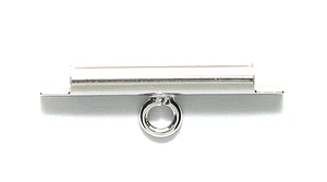 15FI83-S: Miyuki Slide End Tube 15mm Silver Plated- 2ppk