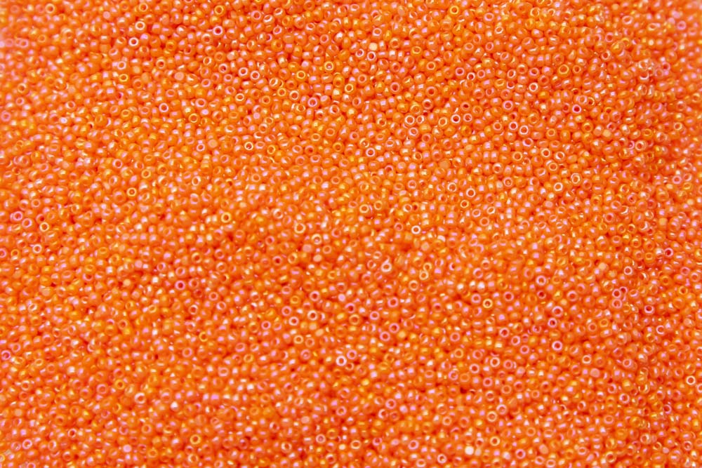 15SB534-CLR: CZ Seed Bead True Cut Orange AB 15/0 - 10GM - Image 2