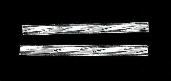 30BT412: CZ Bugle Twist Silverlined Crystal 30mm 100GM
