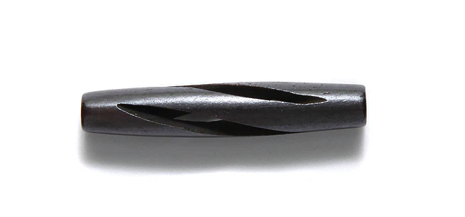 36IP158-S: India Bone Pipe 1.5 In Carved Swirl Dark Brown 15 Pieces