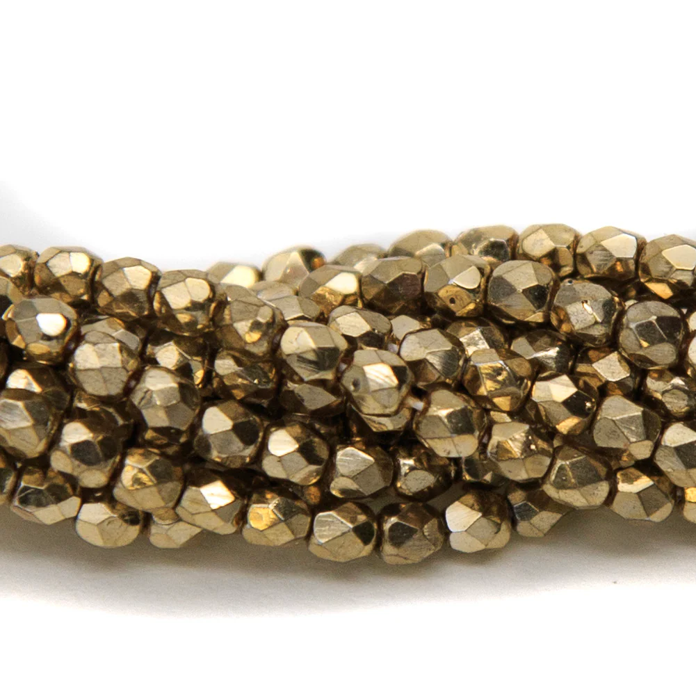 3FC854-F: CZ FACET RD Full Coated Metallic Gold 3MM-600PC - Image 2