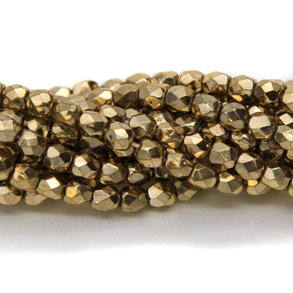 3FC854-FR: CZ FACET RD Full Coated Metallic Gold 3mm-100PC - Image 2