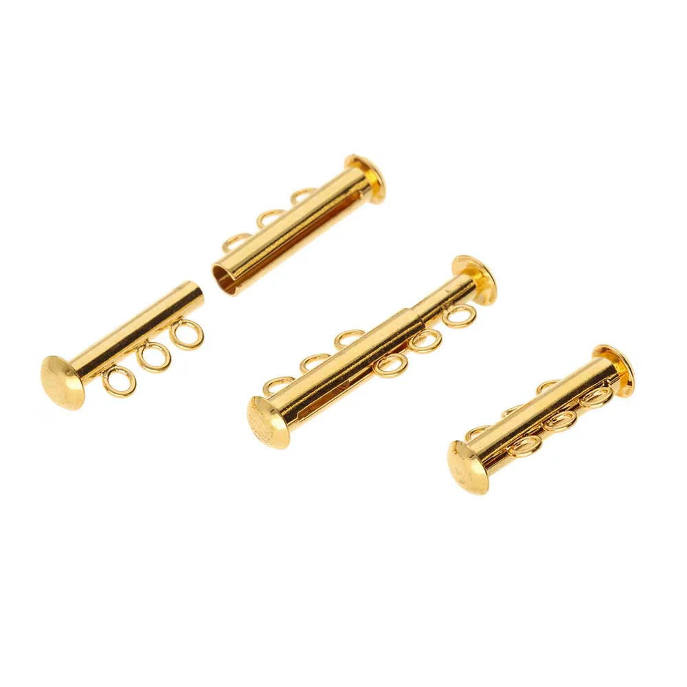 3FI357-G: Clasp Slide Magnetic 3-strand Gold 22mm - 1SE - Image 2