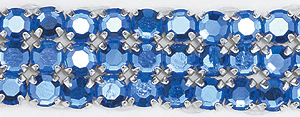 3RH274: Preciosa Rosemontee Sapphire Silver SS10 3mm-144PC