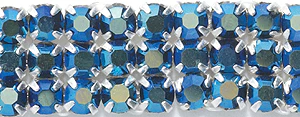 3RH509-35: Preciosa Viva Montee Jet AB Silver 3.5mm-144PC