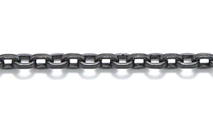 46CX1109: Chain Square Cable 2.2x3.5mm Matte Black 1FT