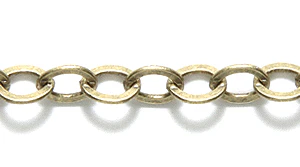 47CX1858: Chain 4.5x5mm Flat Cable ANT Brass 1FT