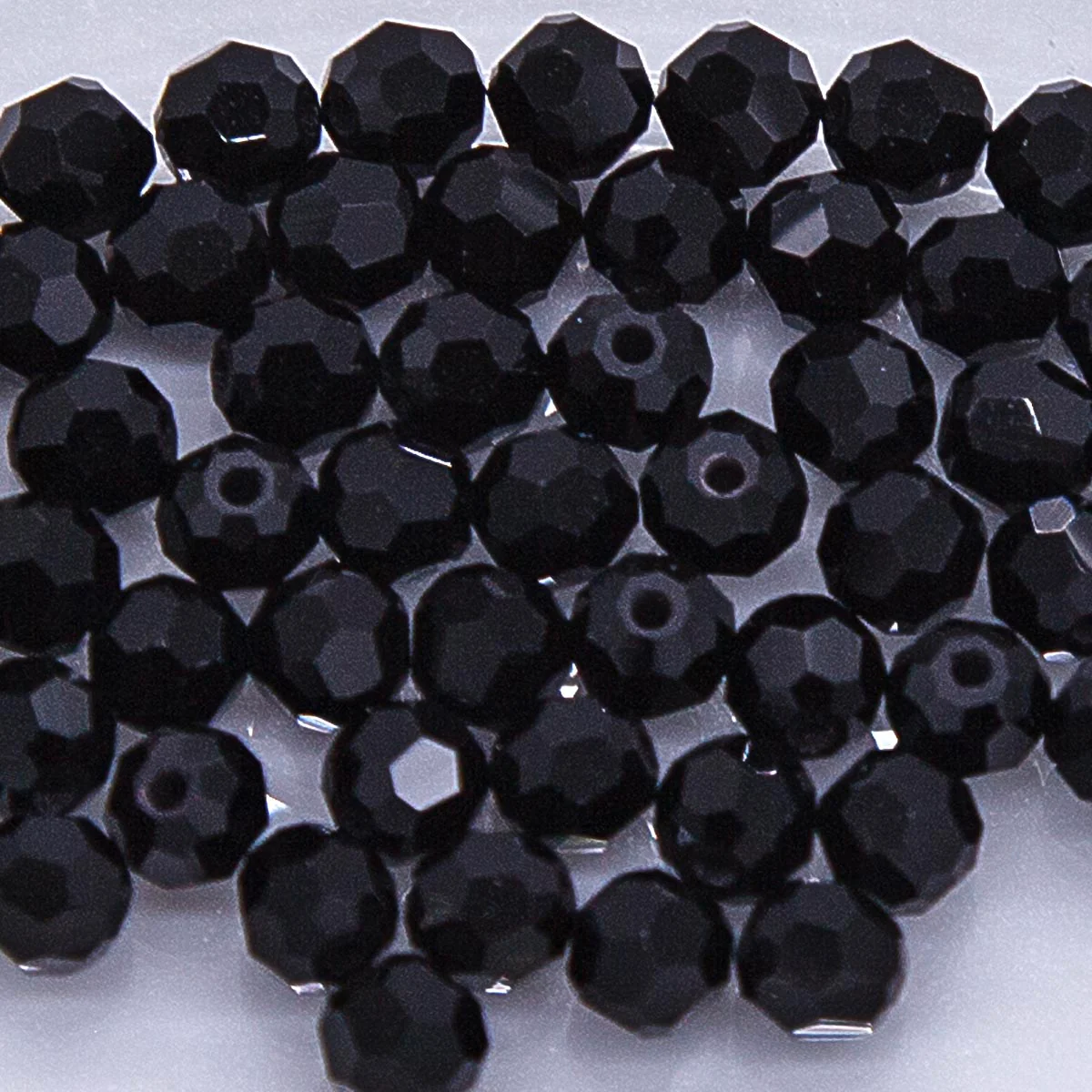 4CC109: Preciosa Crystal Round Jet Black 4mm-72PC - Image 2