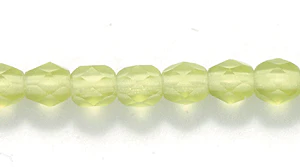 4FC283-MR: CZ FACET RD Trans Olive Matte 4mm-100PC