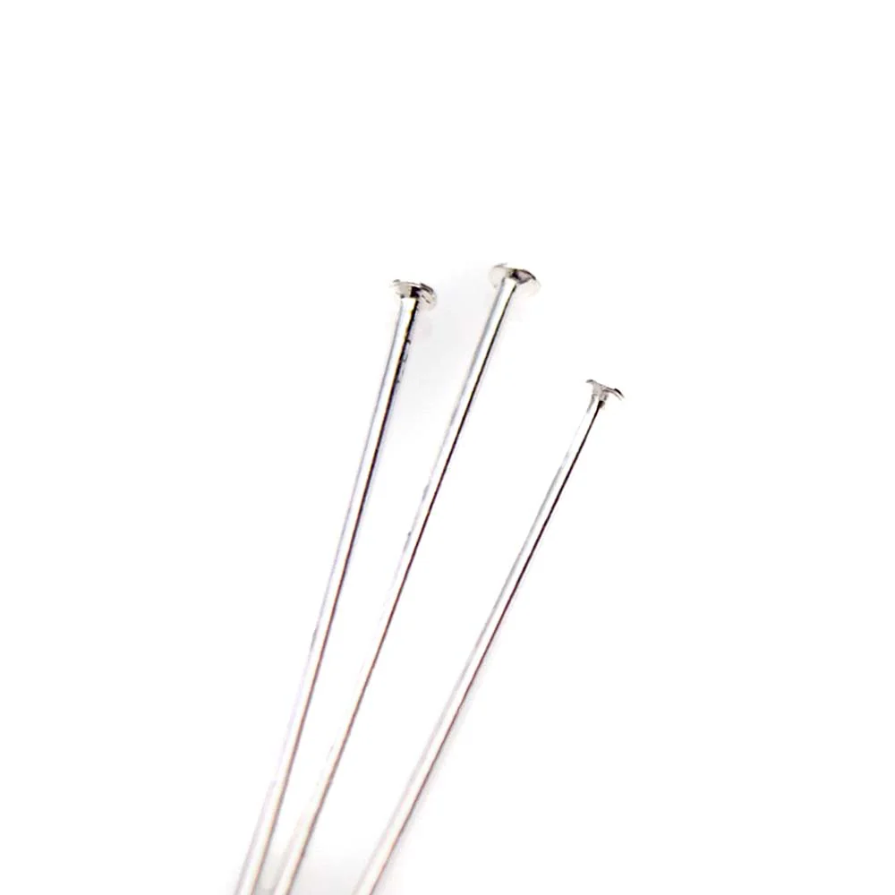 50FI61-SPL: Brass Head Pin Silver Plate 50mm 50 Pieces - Image 2