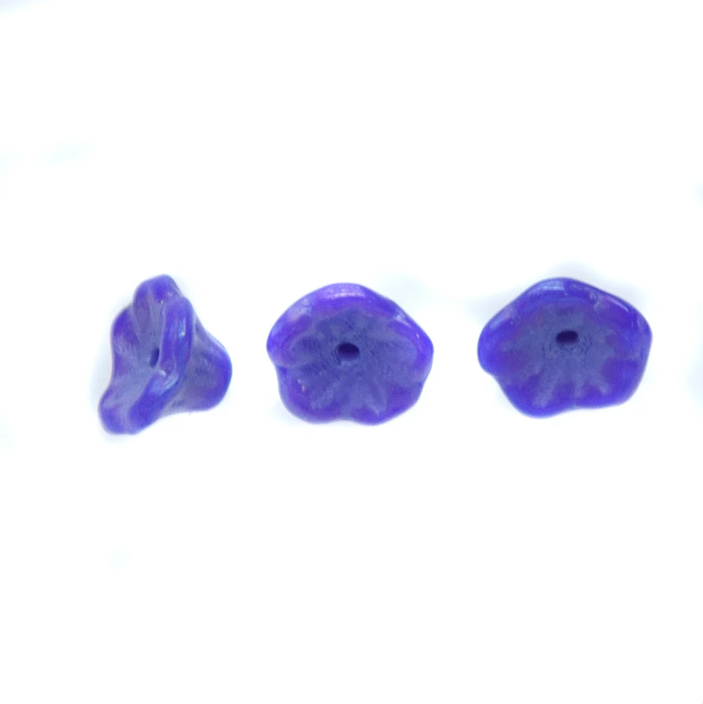 57FL574: CZ Flower Blue Full AB 5x7mm 25 Pieces