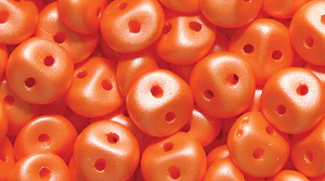 5ES634-P: Cz Es-o 2-hole Orange Pearl 5mm - 150 Pieces