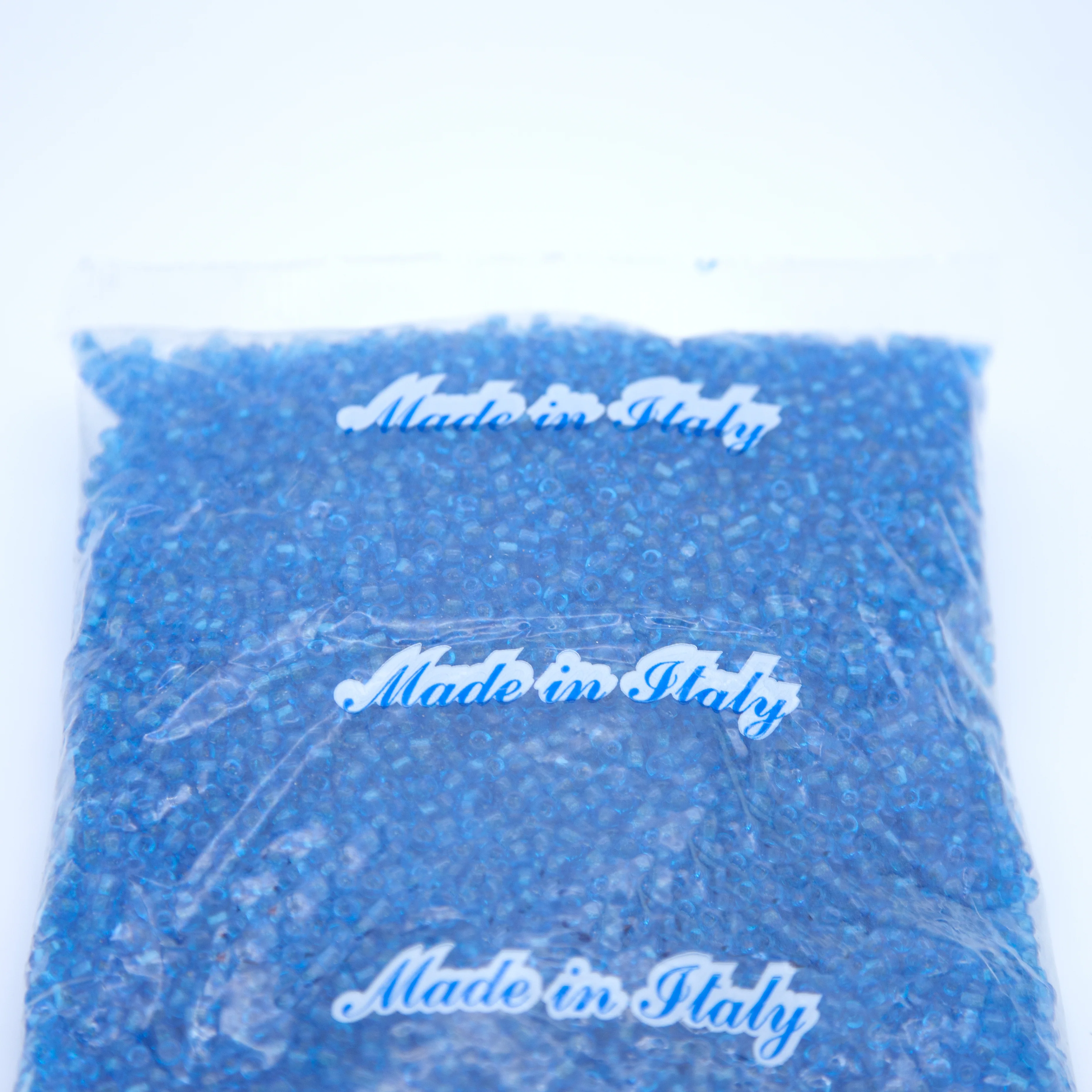 5SV100-48: Vintage Venetian Seed Bead Transparent Aqua 5/0 - 250 Grams - Image 2