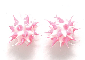 6MS112-92: Rubber Round White w/Pink 6mm - 5PPK