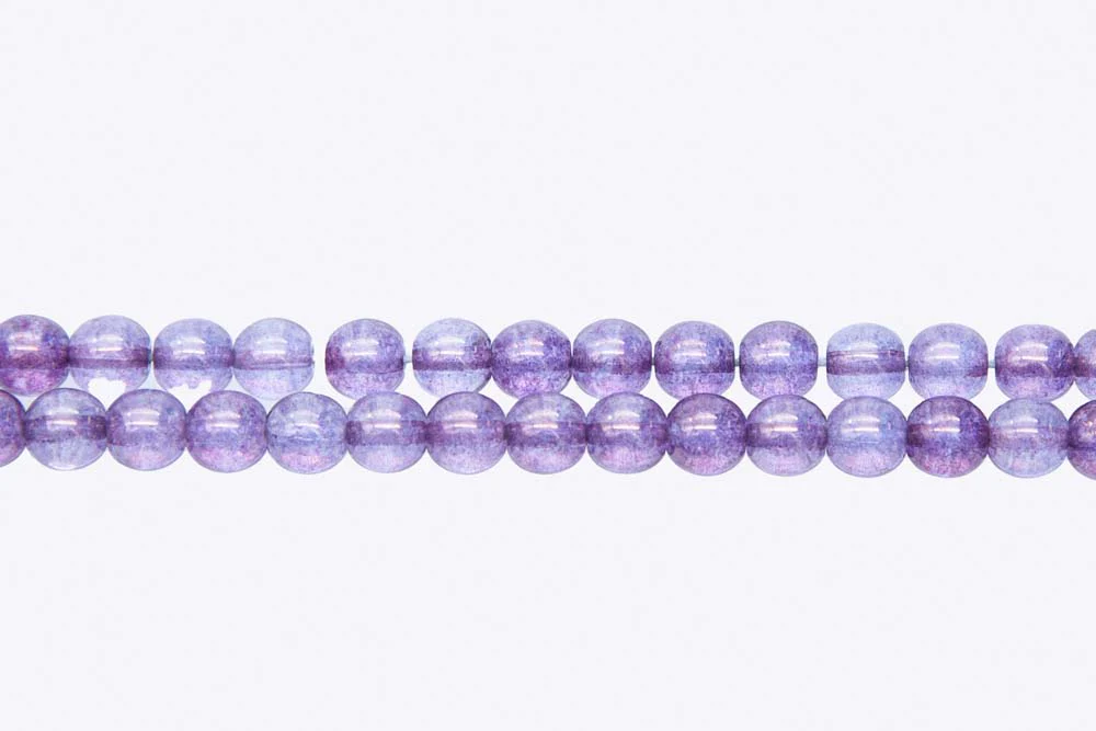 6RD098: CZ Round Crystal Picasso Amethyst 6mm - 600PC