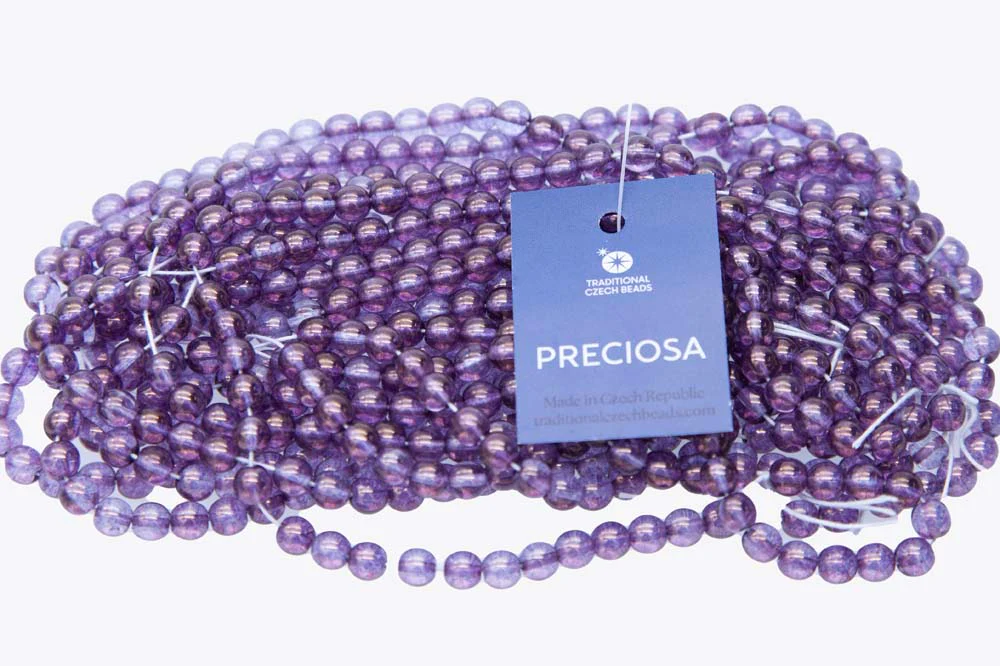 6RD098R: CZ Round Crystal Picasso Amethyst 6mm - 50PC - Image 2