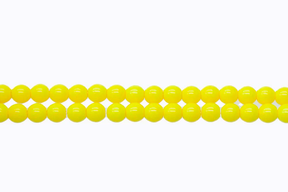 6RD122R: CZ Round Opaque Lemon Yellow 6mm - 50PC - Image 3
