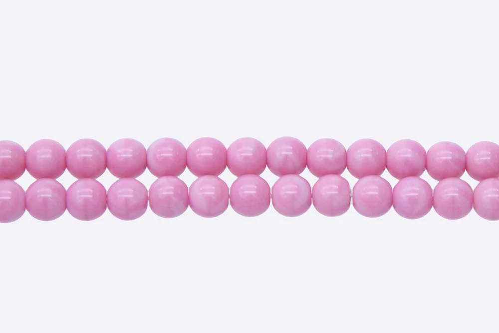 6RD192R: CZ Round Opaque Dusty Pink 6mm - 50PC - Image 3