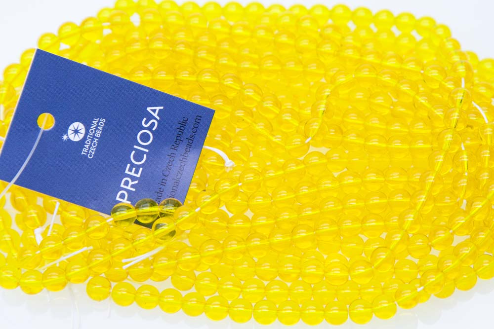 6RD225R: CZ Round Transparent Yellow 6mm - 50PC - Image 2