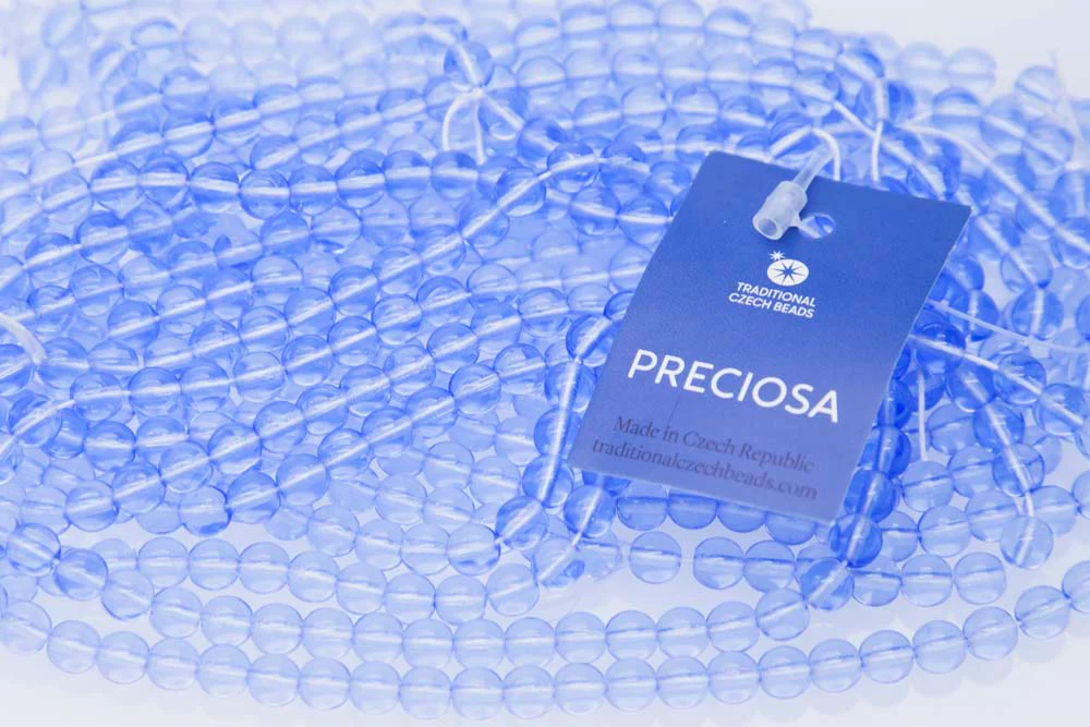 6RD272R: CZ Round Pale Sapphire 6mm - 50PC - Image 2