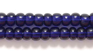 6SB279R: CZ Seed Bead Trans Deep Cobalt 6/0-6STR