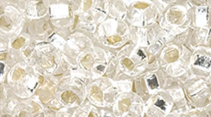 6SB412-L: CZ Seed Bead Silverlined Crystal 6/0 100GM