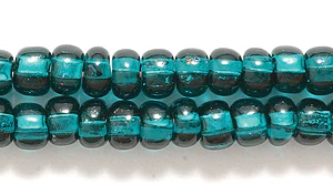 6SB487R: CZ Seed Bead SIL-Line Emerald 6/0-6STR