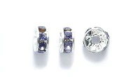 71CC297-S: Preciosa R/S Rondell Tanzanite Silver 4.5mm-- 48PC