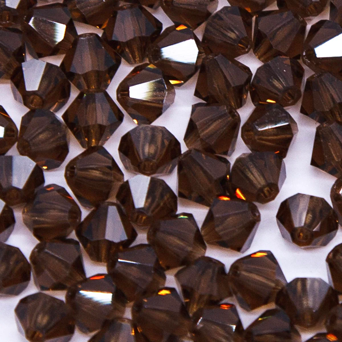 84CC257: Preciosa Crystal Dia Smoked Topaz 5mm-144PC - Image 2