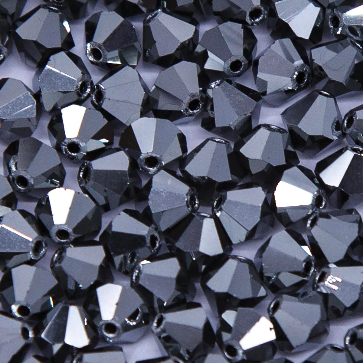 84CC309-F: Preciosa Crystal Dia Jet Hematite 5x5mm-144PC - Image 2