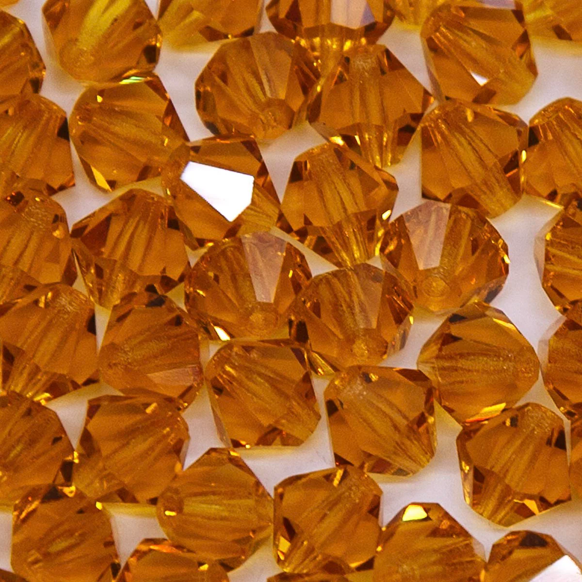 86CC254: Preciosa Crystal Dia Topaz 6x6mm-72PC - Image 2