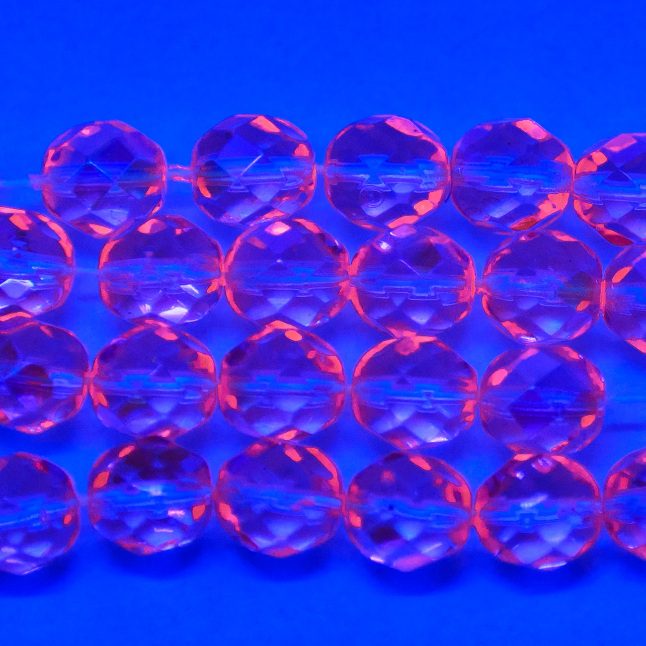 8FC592-CR: CZ Round Faceted Hot Pink Coated AB 8mm 25PC - Image 2
