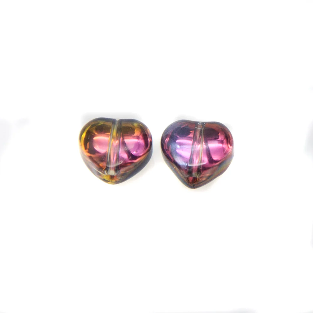 8HT503-P: Heart Bead Pink Metallic Flair 8mm - 20PPK - Image 2