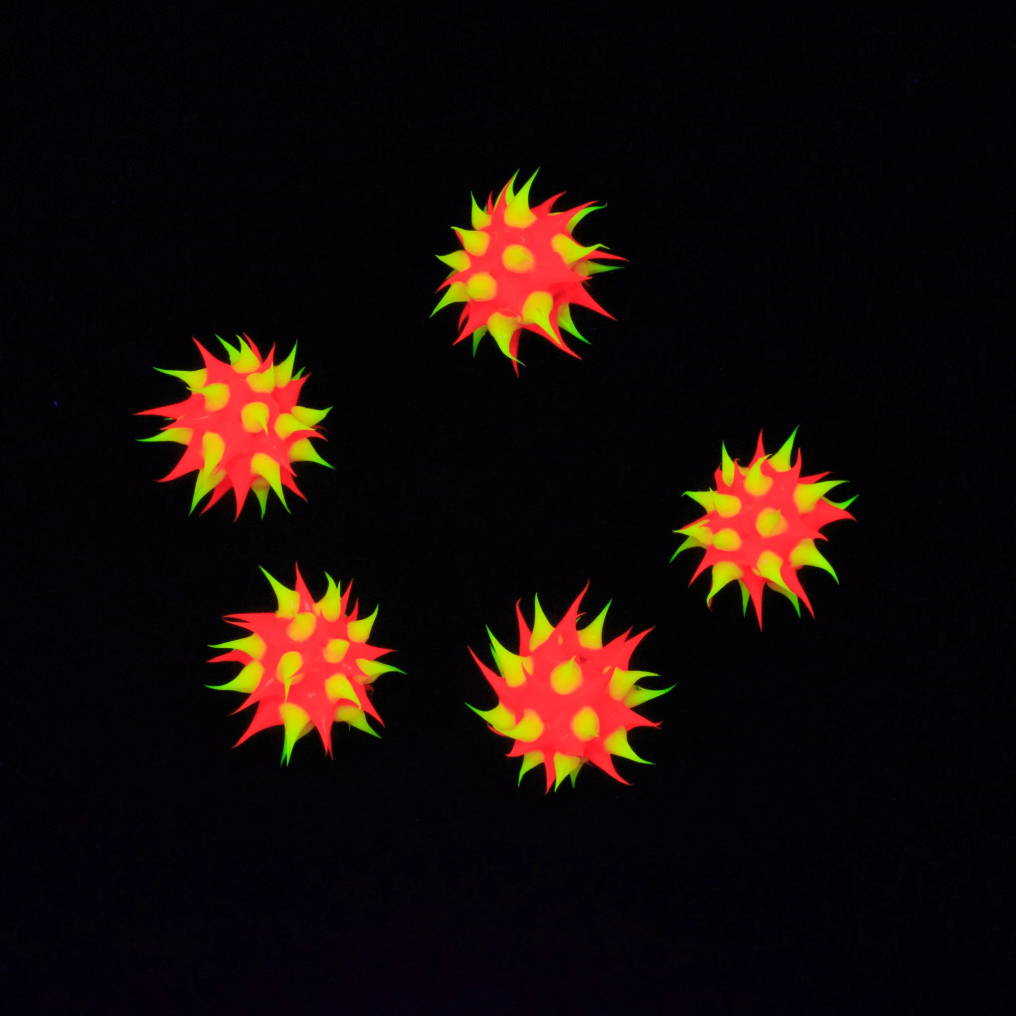8MS134-22: Rubber Round Orange w/Yellow 8mm - 5PPK - Image 2