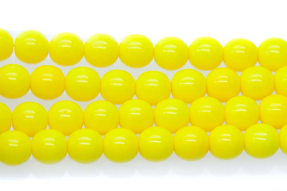 8RD122: CZ Round Opaque Lemon Yellow 8mm 300 PC - Image 2