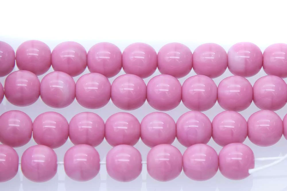 8RD192R: CZ Round Opaque Dusty Pink 8mm - 25 PC