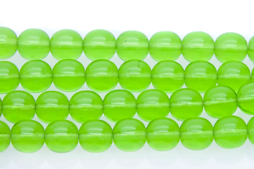 8RD281: CZ Round Peridot 8mm - 300 PC - Image 2
